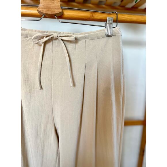 Zara Tan Wide Leg Pull On Trouser - Picture 3 of 7